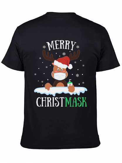 Camiseta Navideña con Reno Enmascarado - ¡Feliz Christmask!