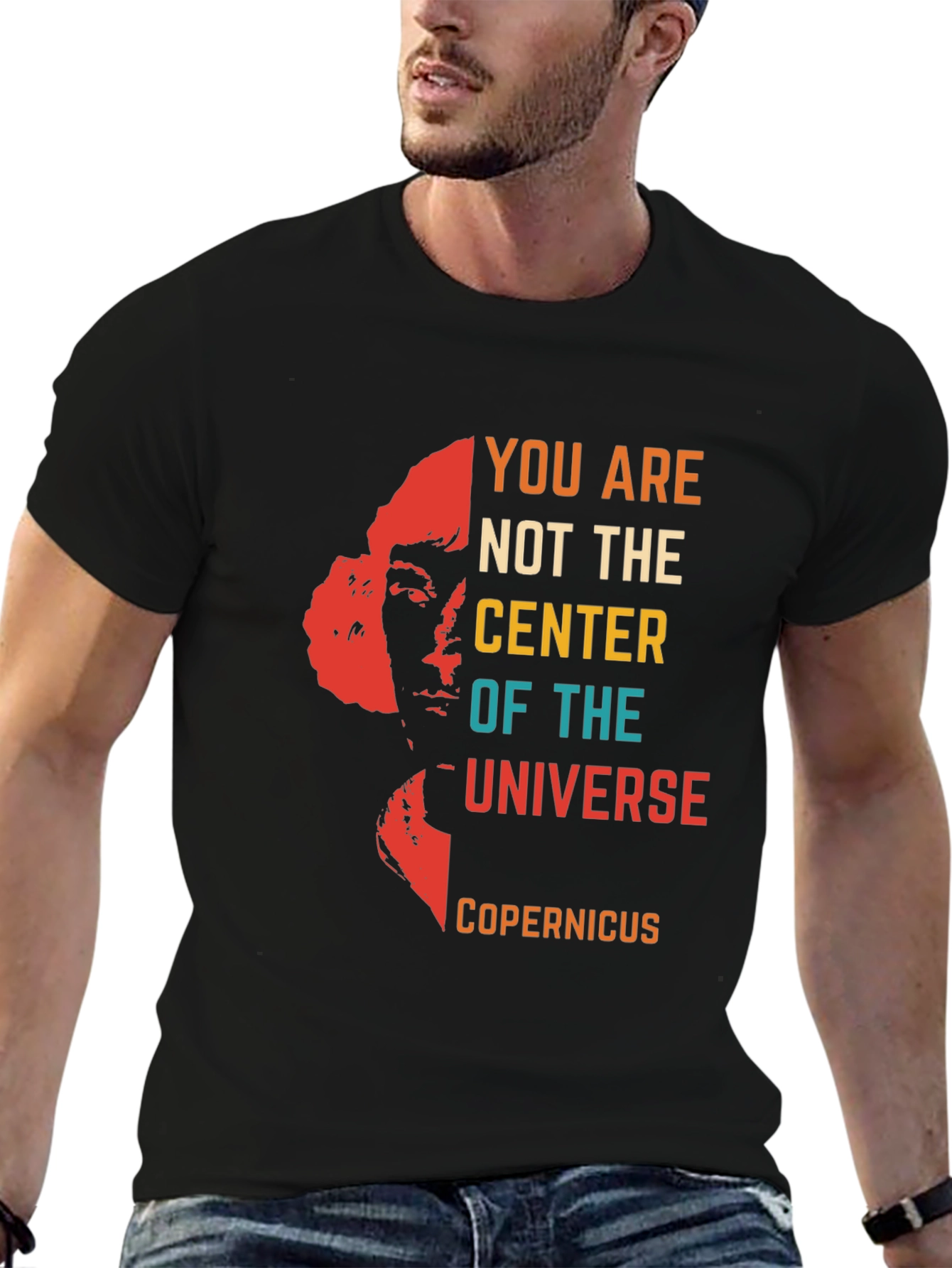 Camiseta Hombre Nicolás Copérnico - Universo