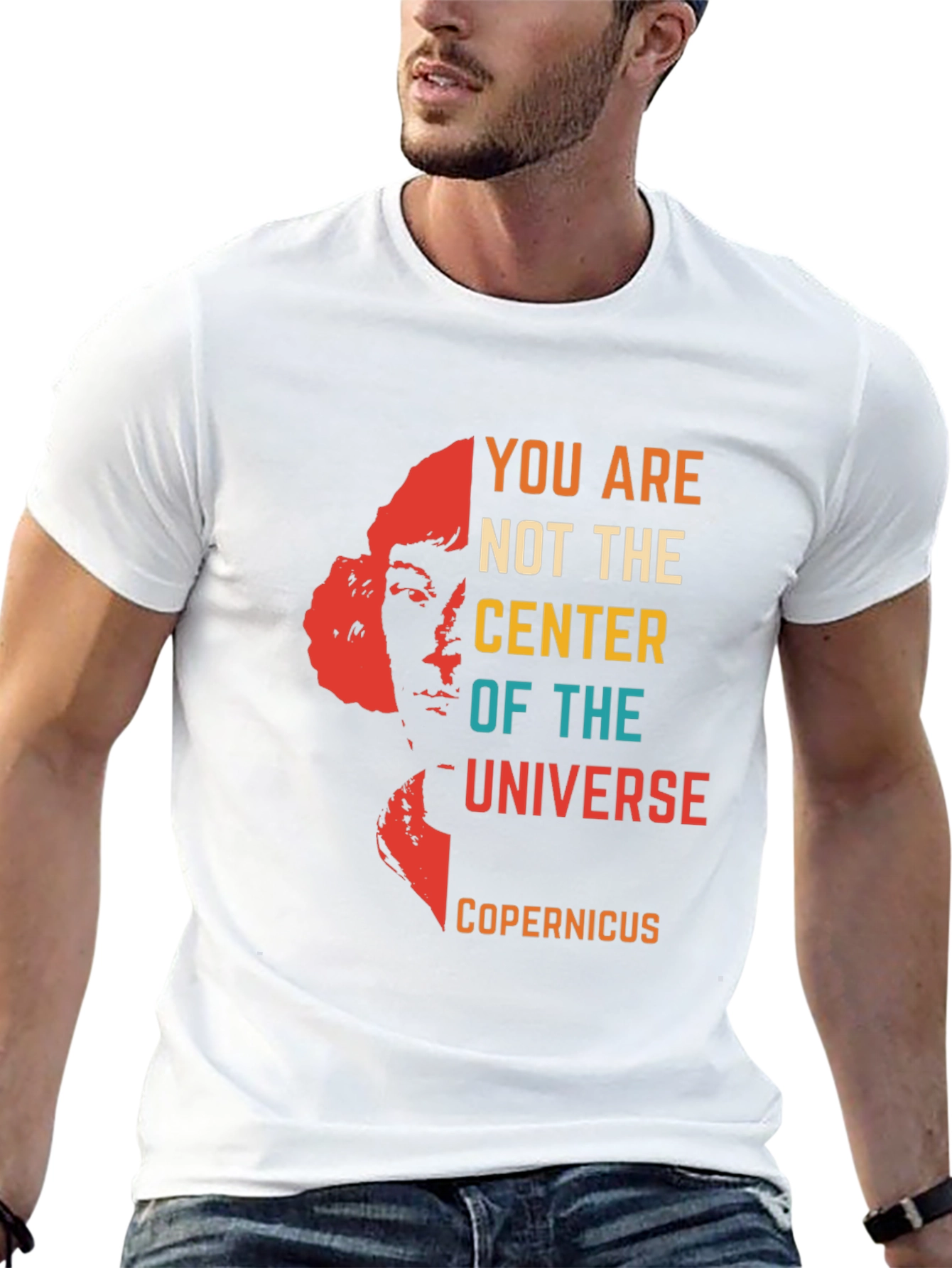 Camiseta Hombre Nicolás Copérnico - Universo