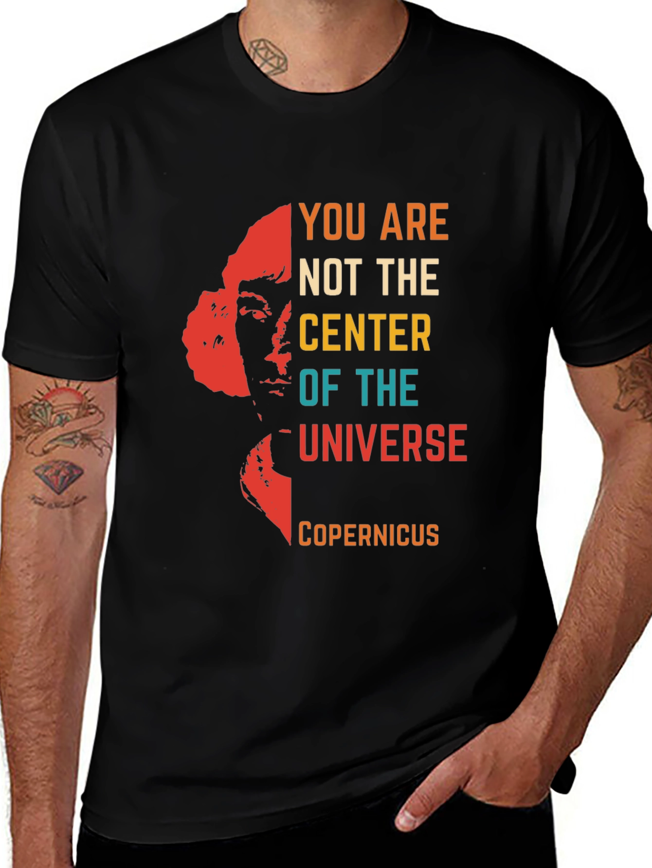 Camiseta Hombre Nicolás Copérnico - Universo