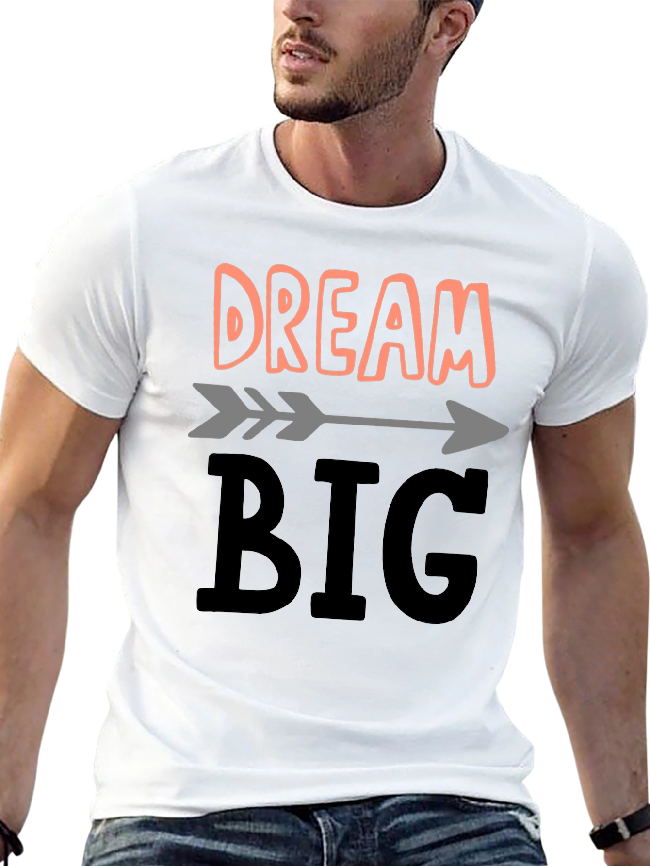 Camiseta Negra Dream Big para Inspiración Diaria