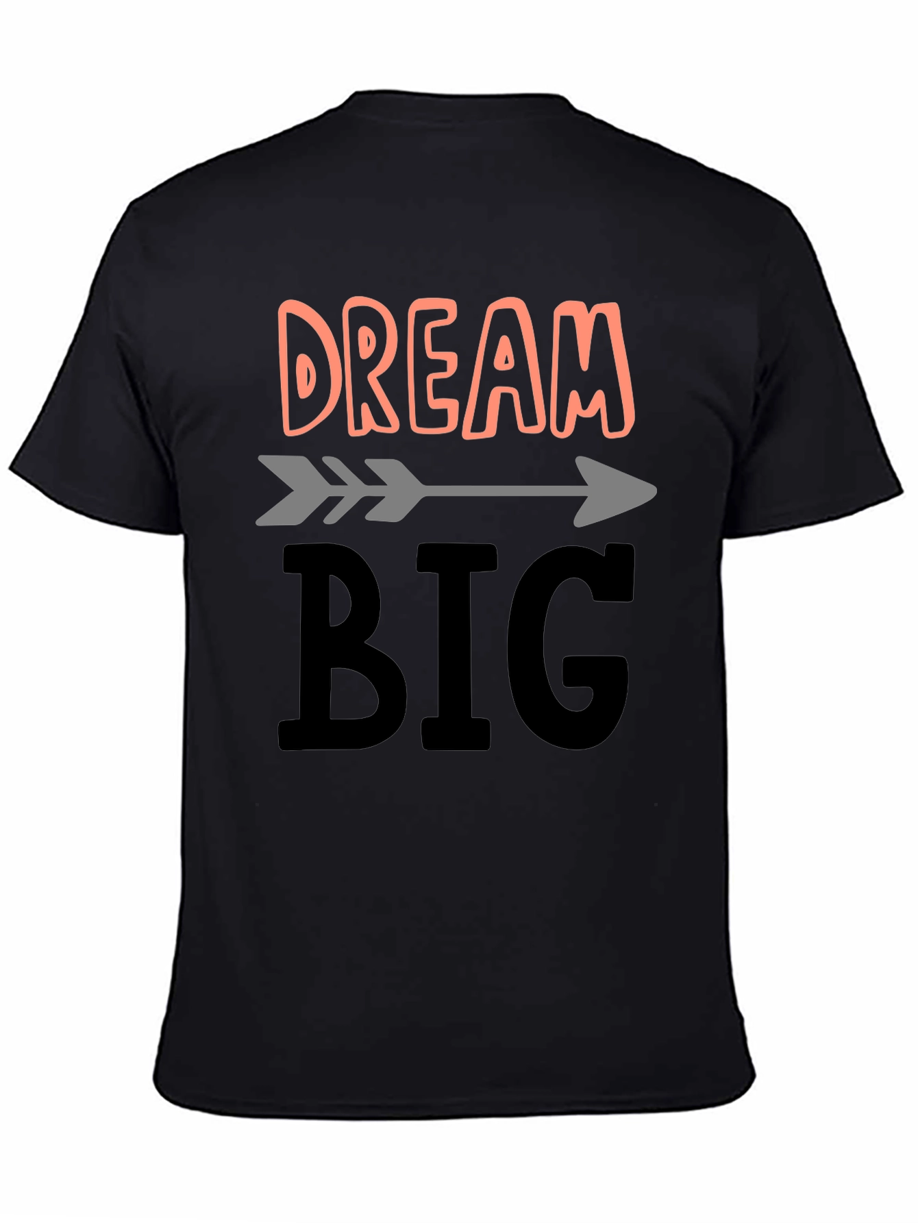 Camiseta Negra Dream Big para Inspiración Diaria