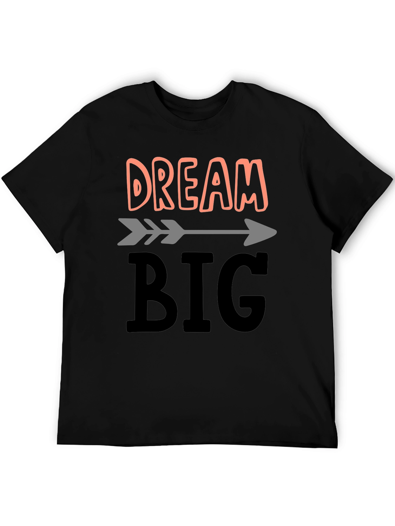 Camiseta Negra Dream Big para Inspiración Diaria