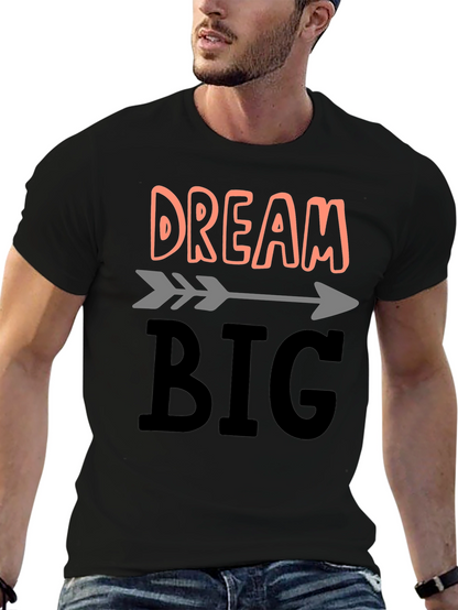 Camiseta Negra Dream Big para Inspiración Diaria