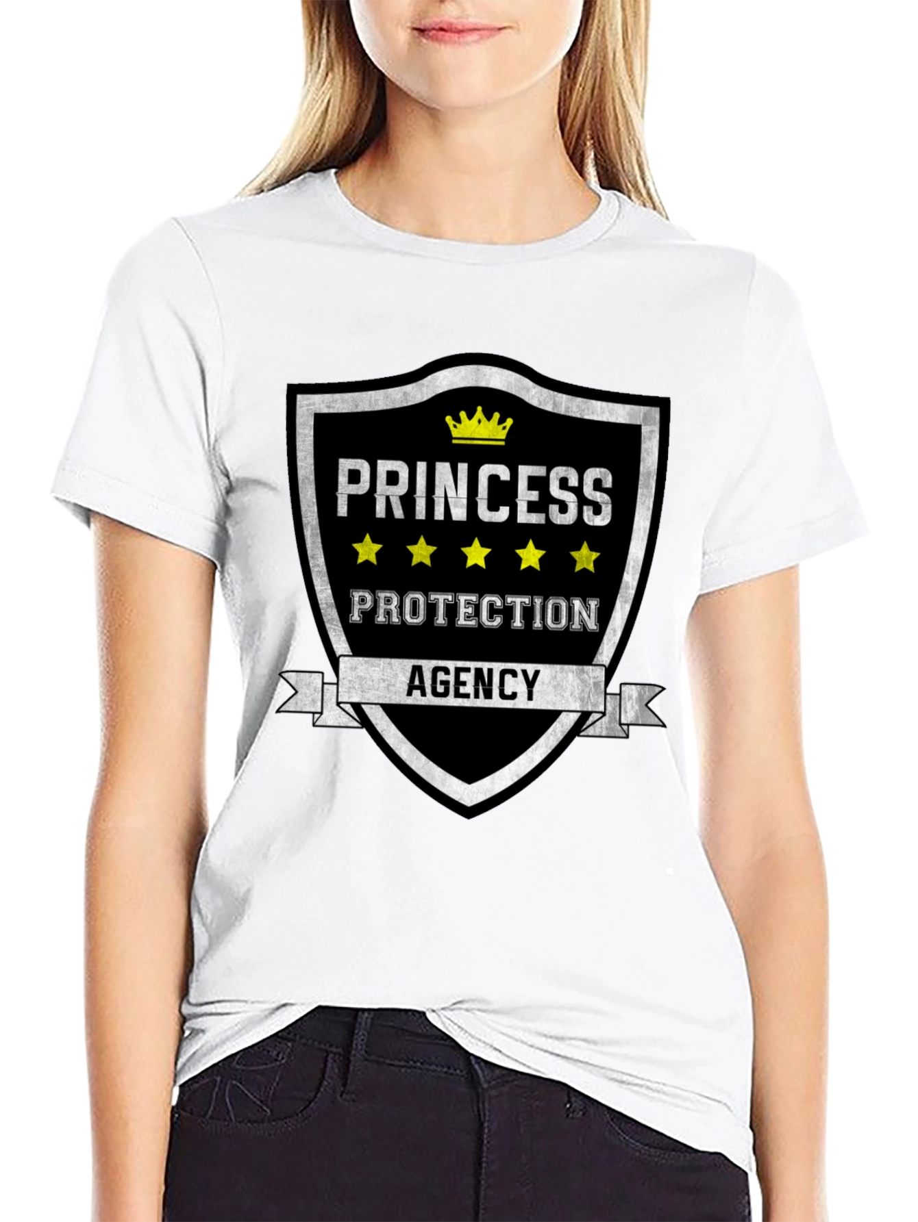 Camiseta Negra - Agencia de Protección de Princesas