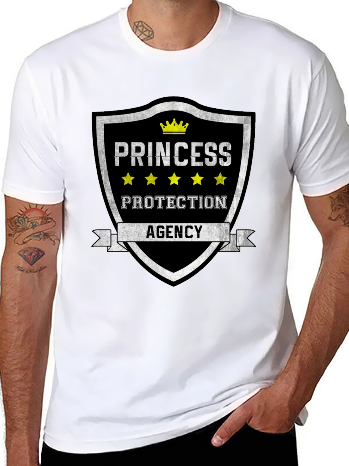 Camiseta Negra - Agencia de Protección de Princesas