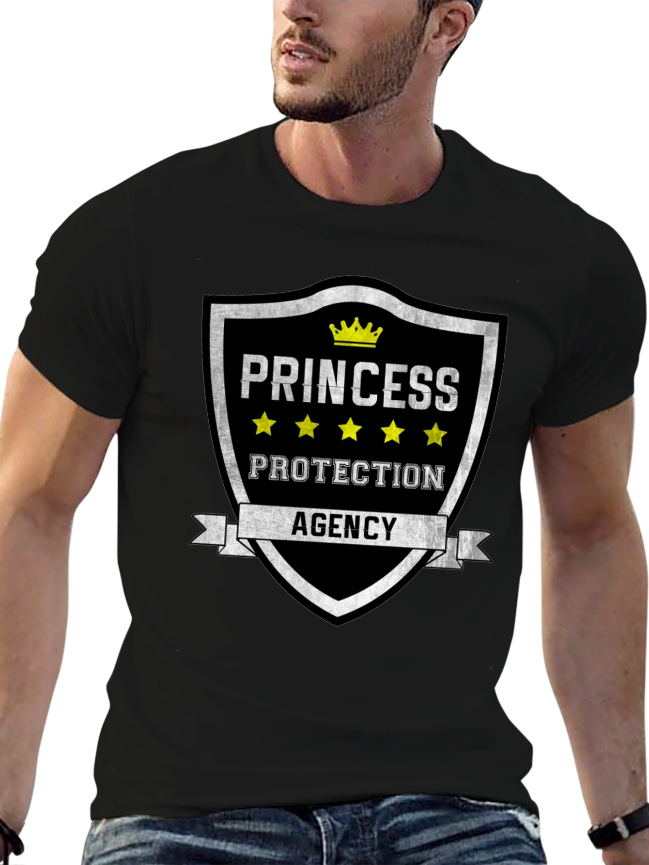 Camiseta Negra - Agencia de Protección de Princesas