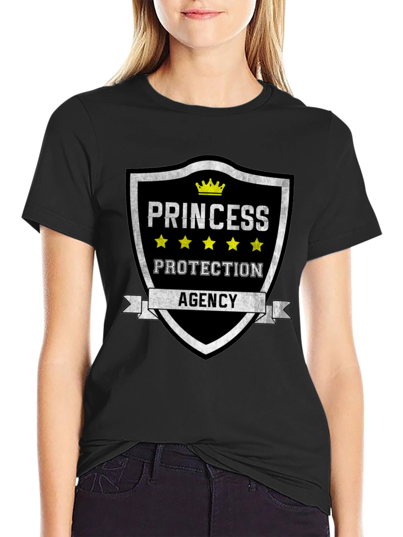 Camiseta Negra - Agencia de Protección de Princesas