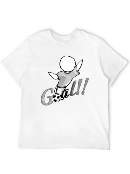 Camiseta Negra con Diseño de Gol de Fútbol