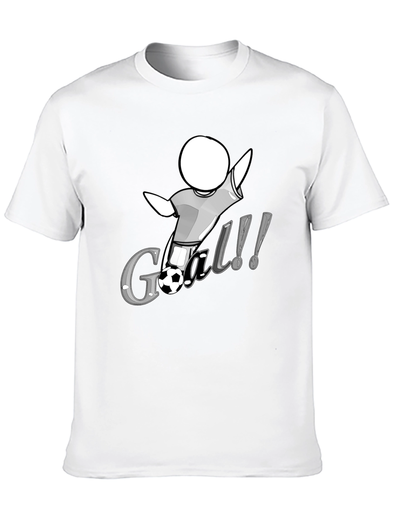 Camiseta Negra con Diseño de Gol de Fútbol