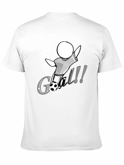 Camiseta Negra con Diseño de Gol de Fútbol