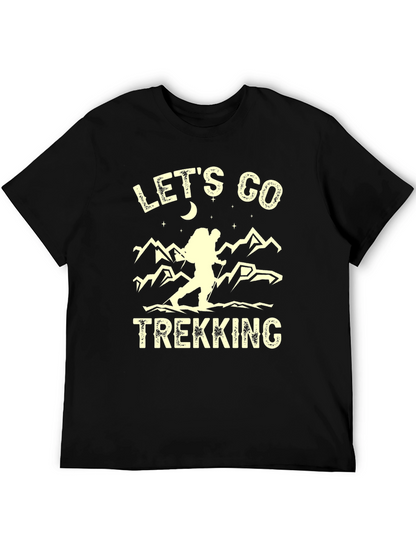 Camiseta Negra de Senderismo Lets Go Trekking
