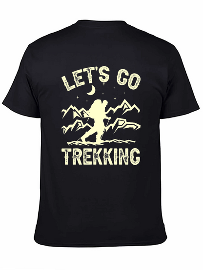 Camiseta Negra de Senderismo Lets Go Trekking