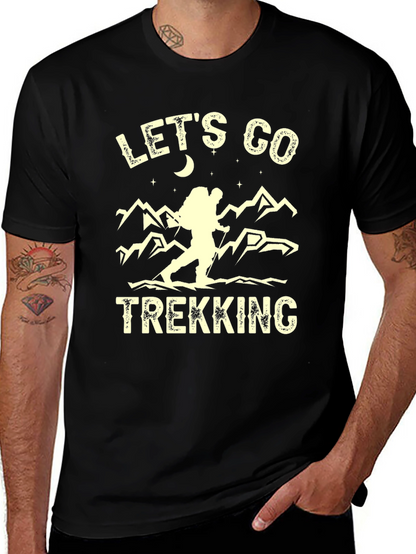Camiseta Negra de Senderismo Lets Go Trekking
