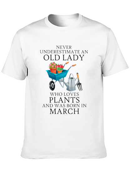 Camiseta Negra Old Lady Plants March