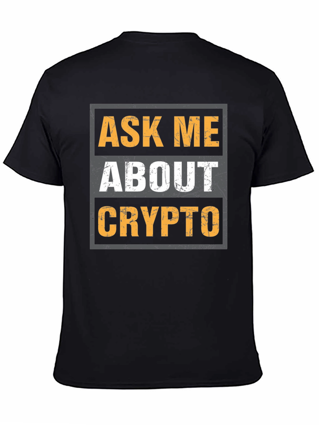 Camiseta Negra: Pregúntame Sobre Crypto