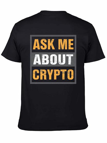 Camiseta Negra: Pregúntame Sobre Crypto