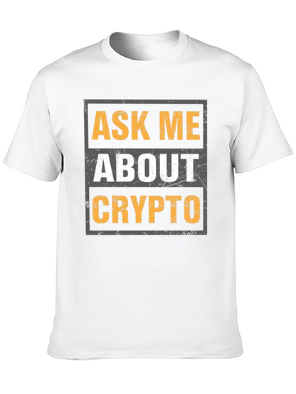Camiseta Negra: Pregúntame Sobre Crypto