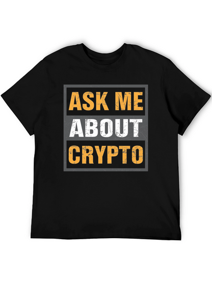 Camiseta Negra: Pregúntame Sobre Crypto