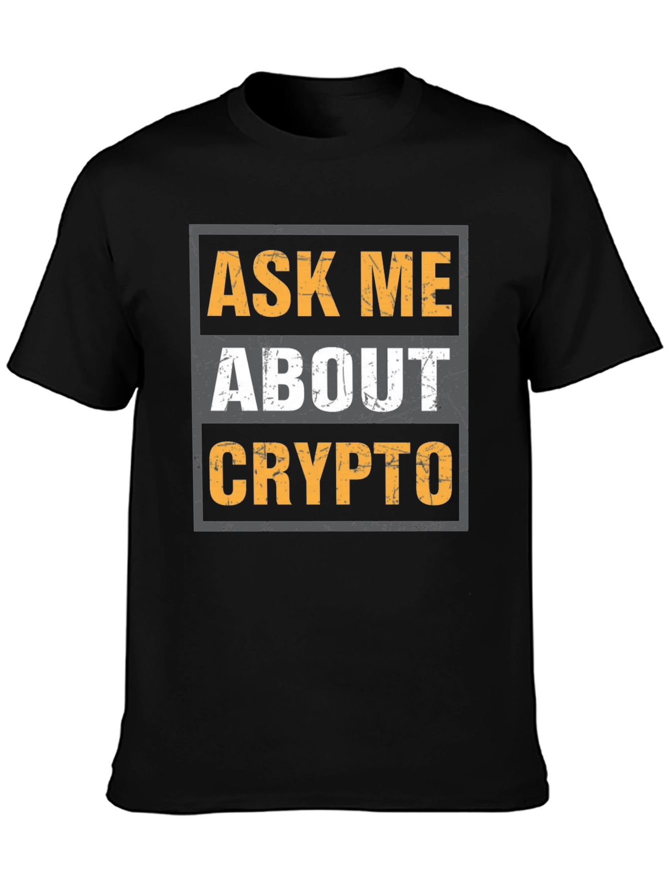 Camiseta Negra: Pregúntame Sobre Crypto