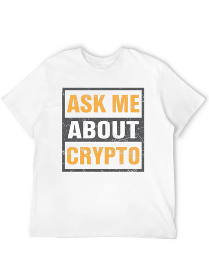 Camiseta Negra: Pregúntame Sobre Crypto