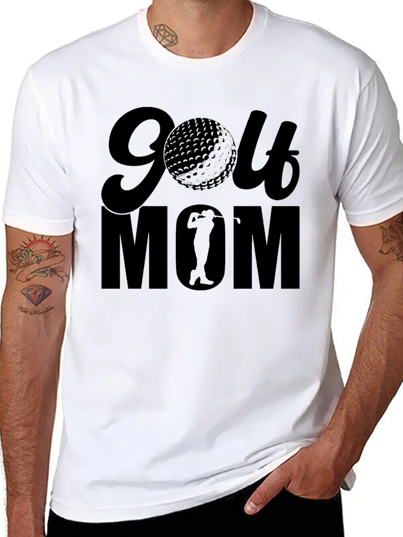 Camiseta Negra de Golf para Mamá