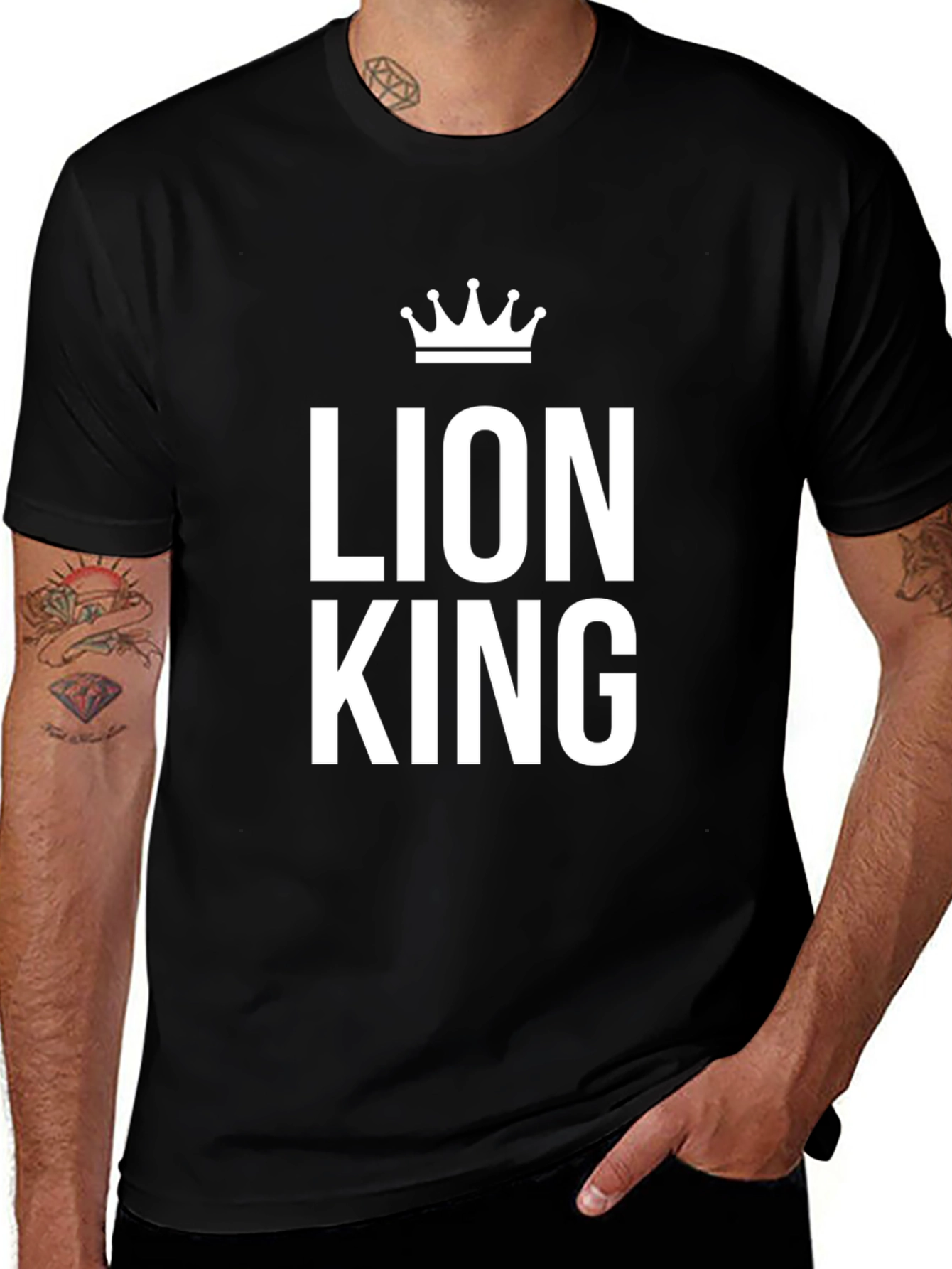 Camiseta Negra Lion King para Hombre