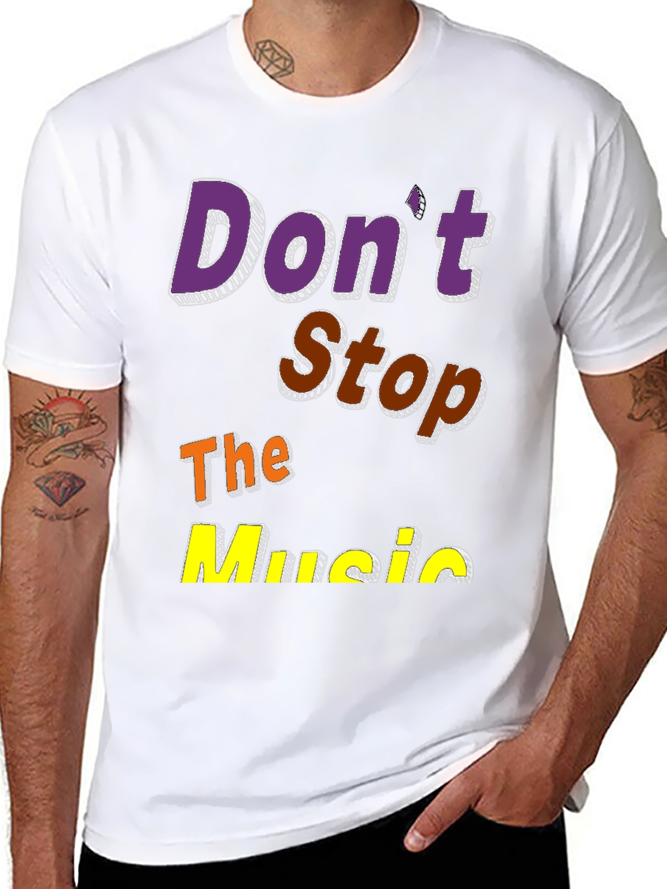 Camiseta Negra Dont Stop The Music