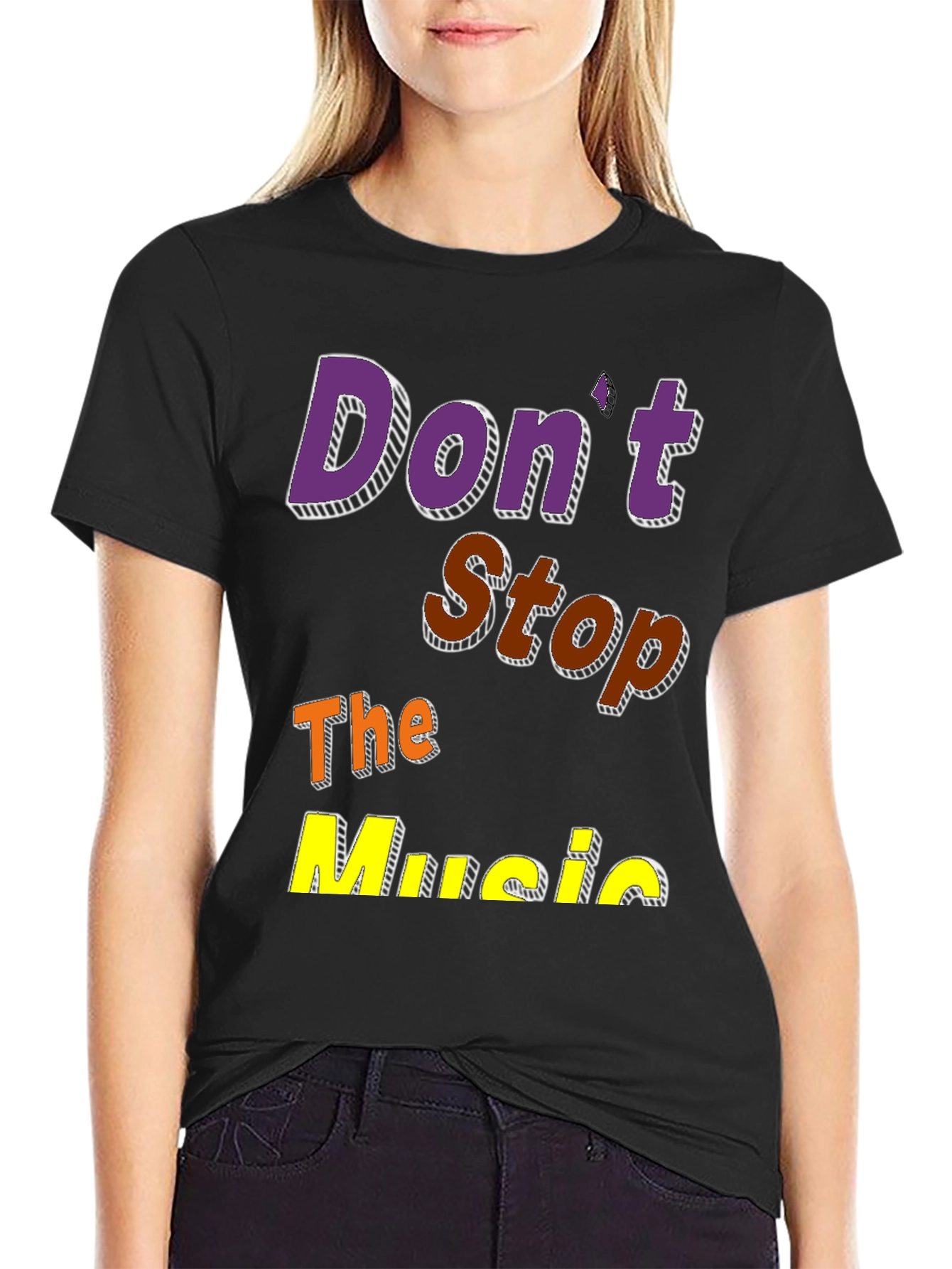 Camiseta Negra Dont Stop The Music
