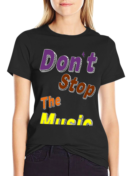 Camiseta Negra Dont Stop The Music