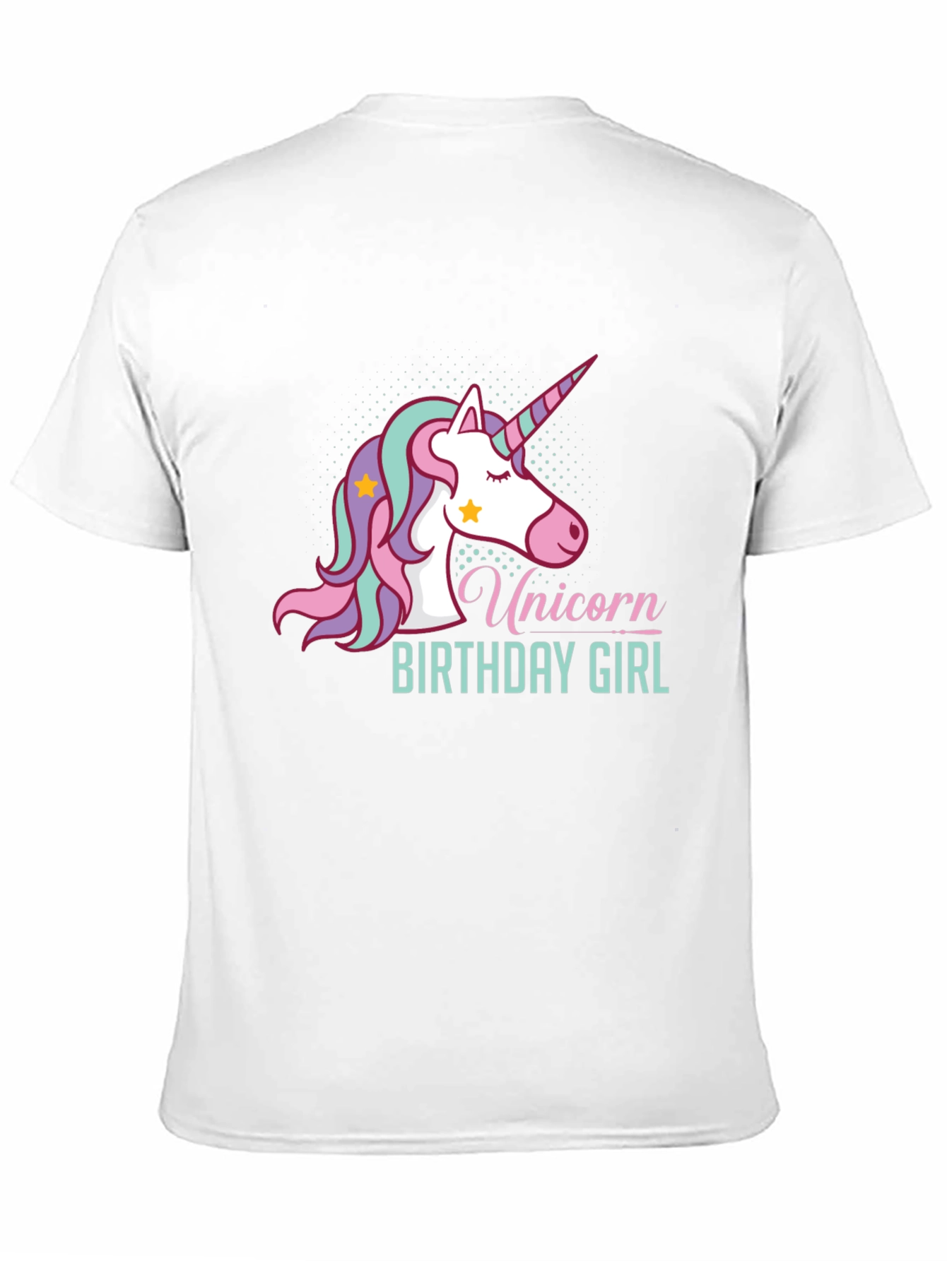 Camiseta Unicornio Cumpleaños Niña Negra