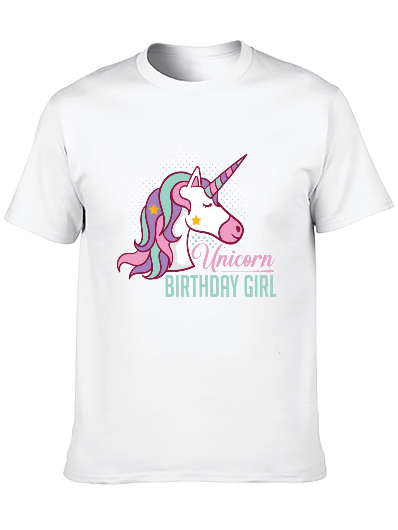 Camiseta Unicornio Cumpleaños Niña Negra
