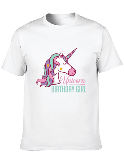 Camiseta Unicornio Cumpleaños Niña Negra