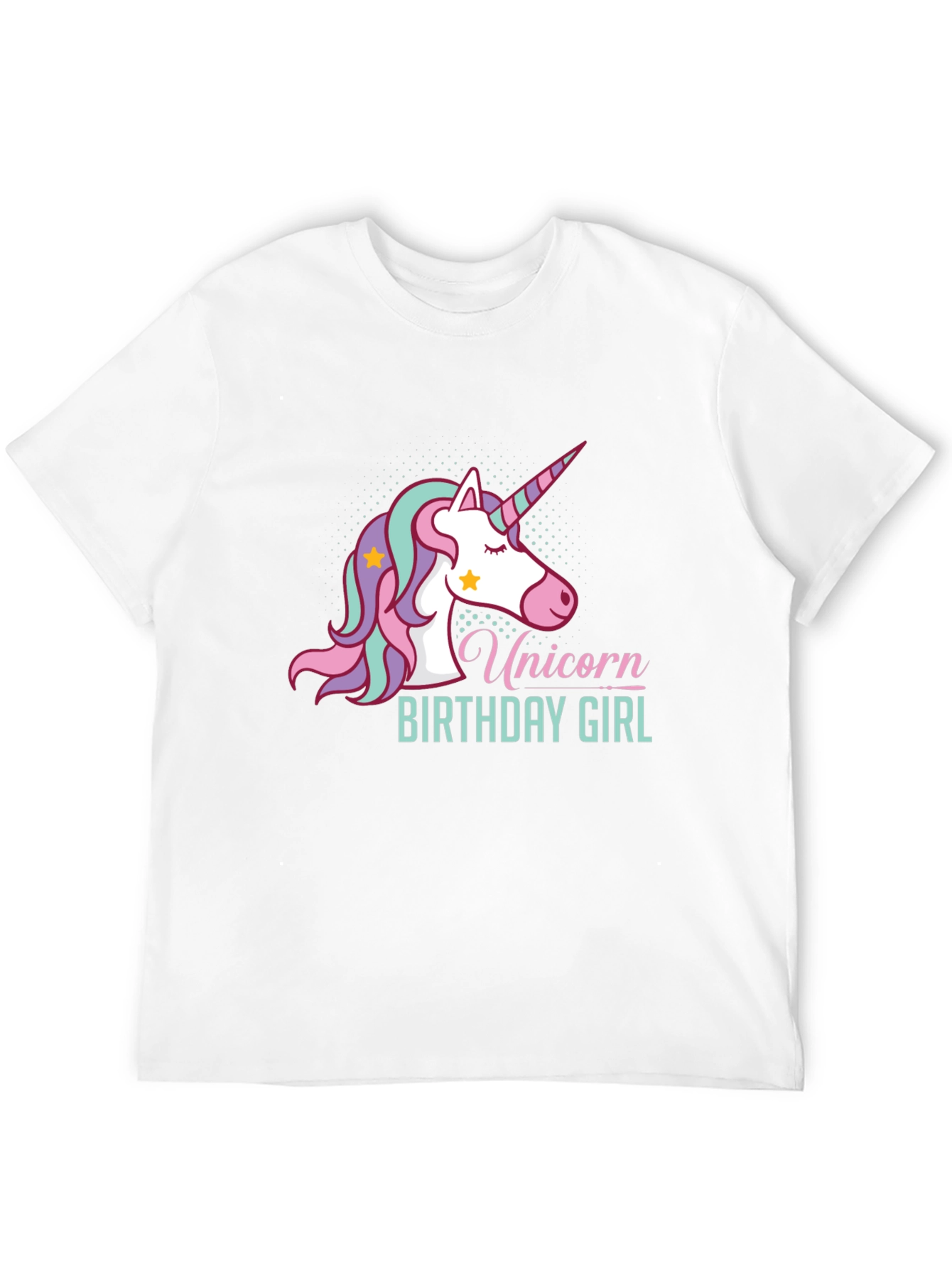 Camiseta Unicornio Cumpleaños Niña Negra
