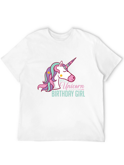 Camiseta Unicornio Cumpleaños Niña Negra