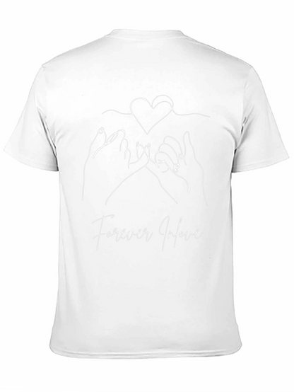 Camiseta Negra con Diseño de Amor Eterno