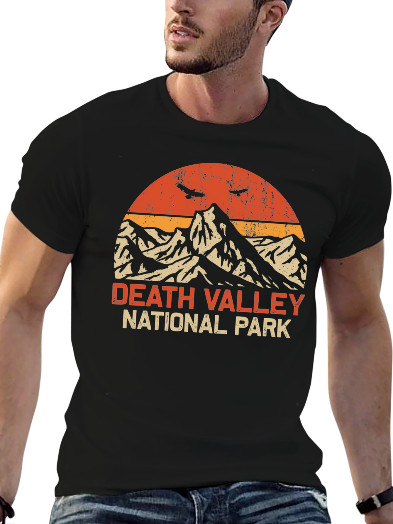 Camiseta Hombre Death Valley National Park Retro