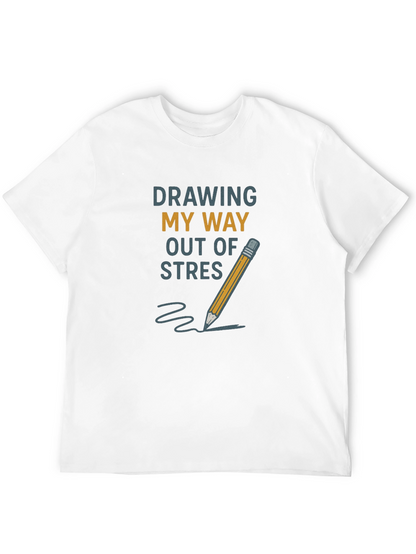 Camiseta Negra: Dibujando Para Desestresarme