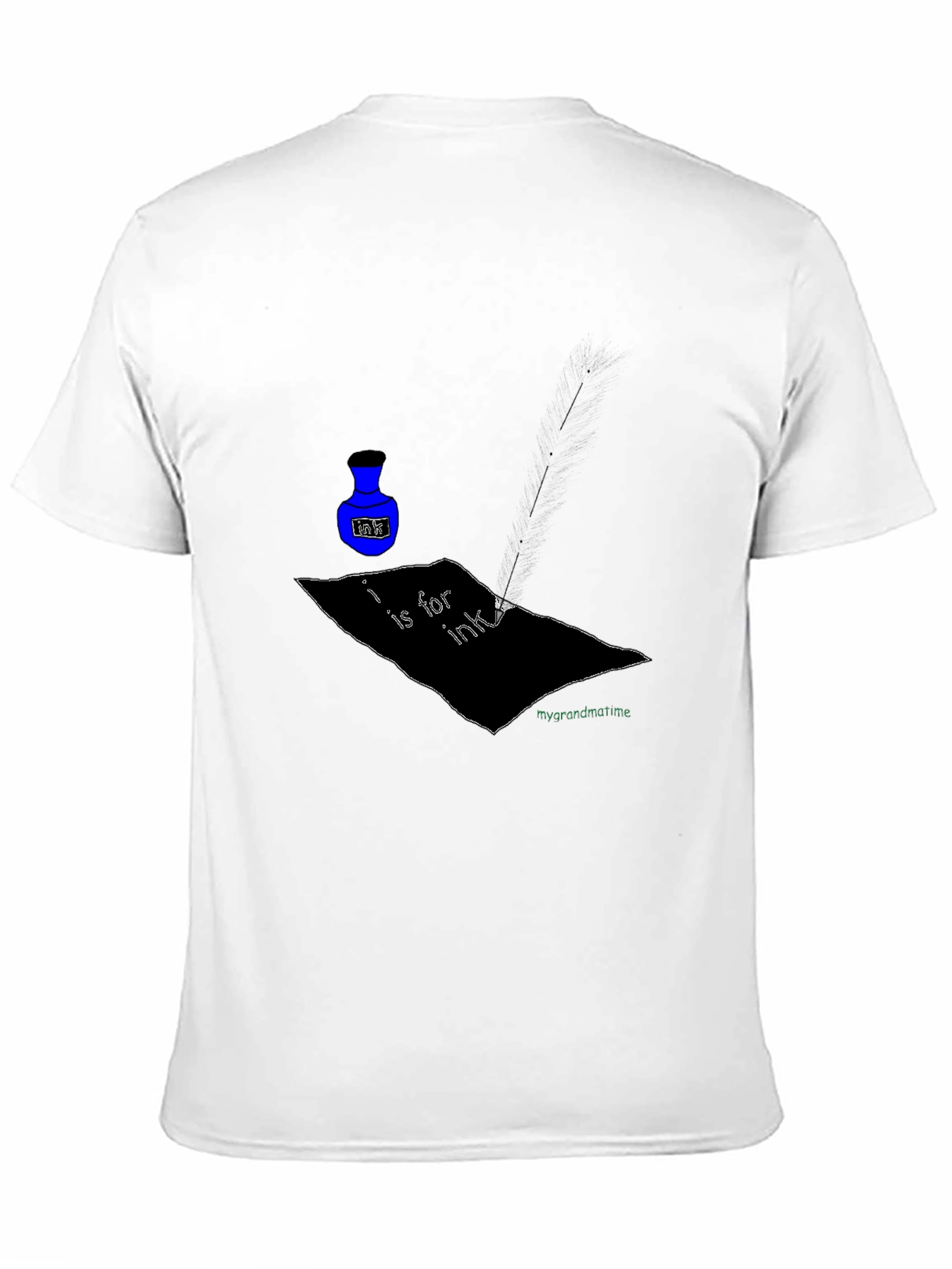 Camiseta Negra Estampada I is for Ink