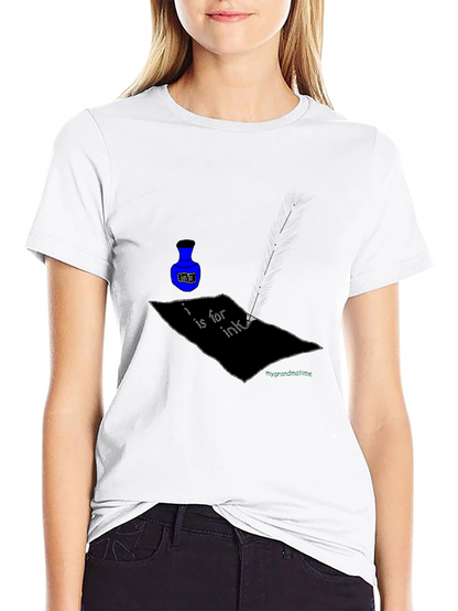 Camiseta Negra Estampada I is for Ink