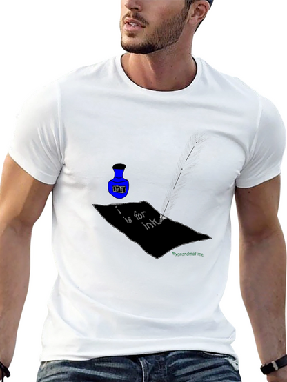 Camiseta Negra Estampada I is for Ink