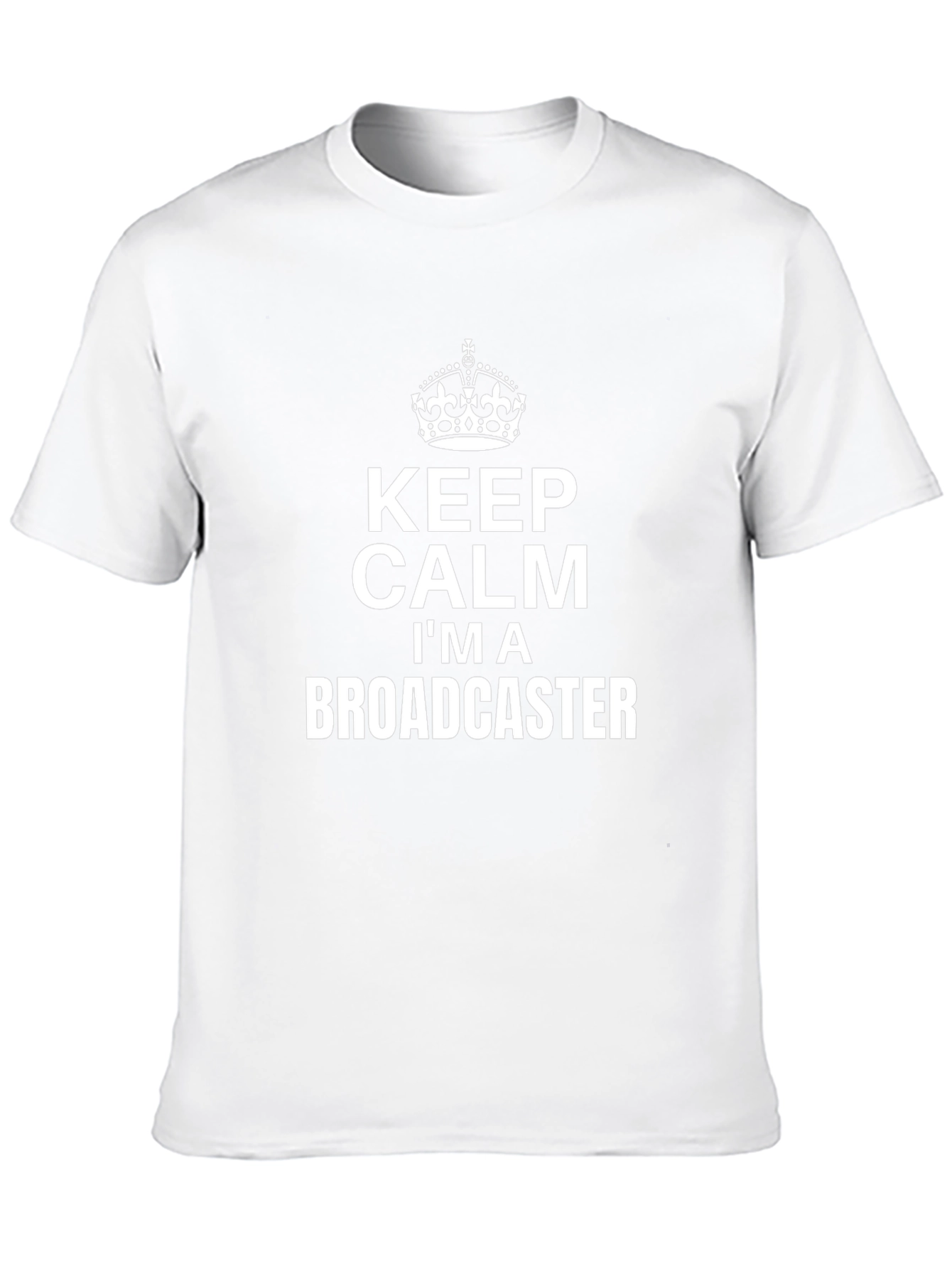 Camiseta Negra con Diseño Keep Calm Im a Broadcaster