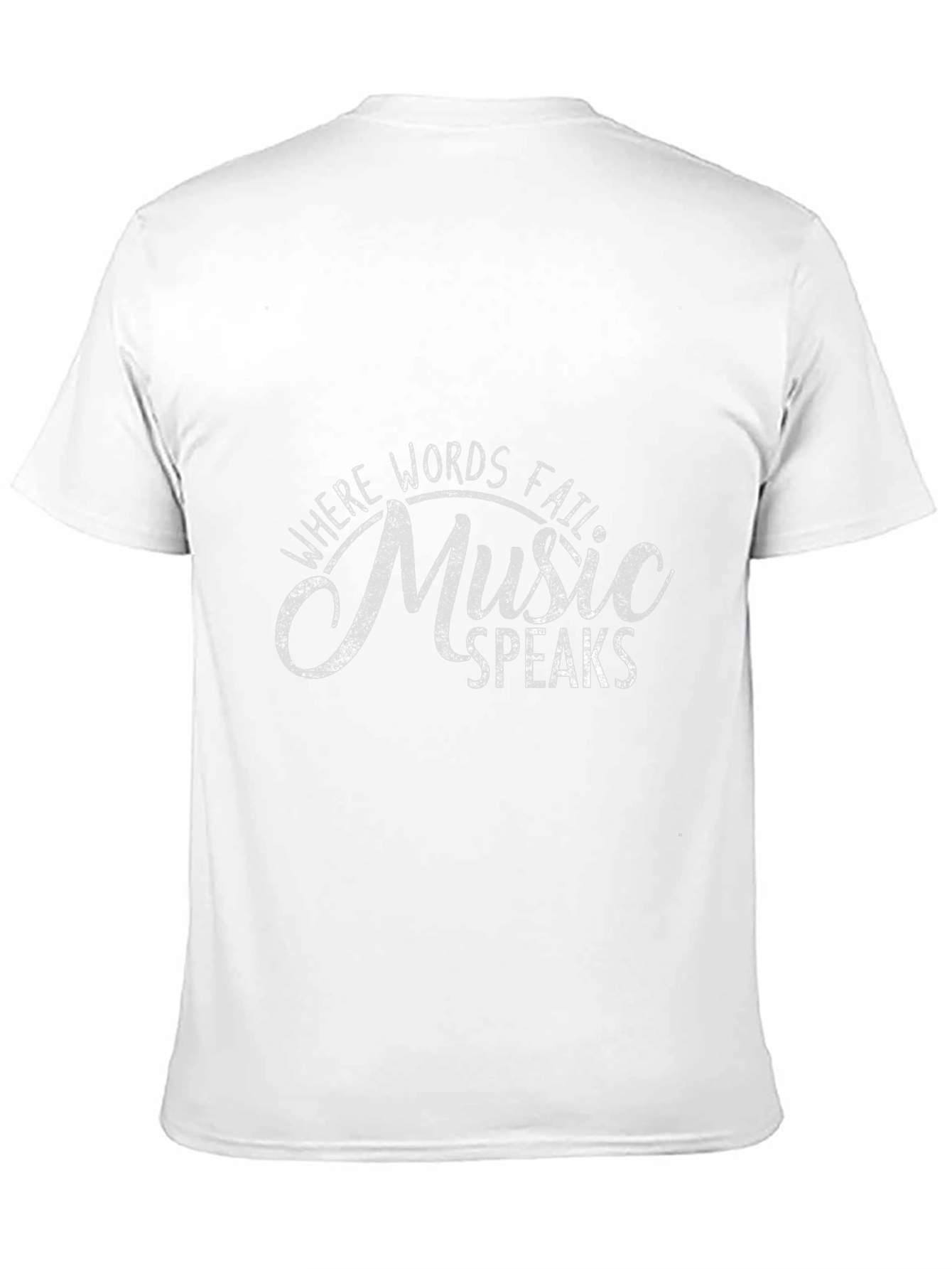 Camiseta Negra Music Speaks para Amantes de la Música