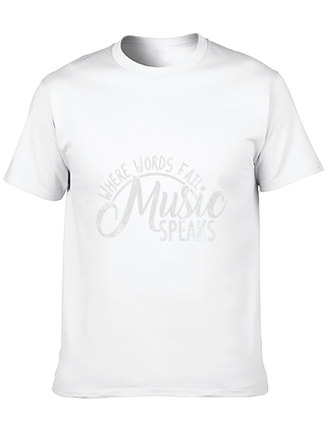 Camiseta Negra Music Speaks para Amantes de la Música