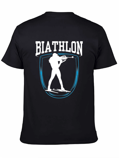 Camiseta Negra Biatlón Diseño Deportivo