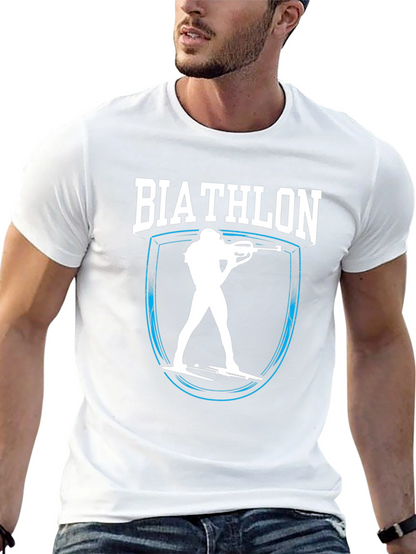 Camiseta Negra Biatlón Diseño Deportivo