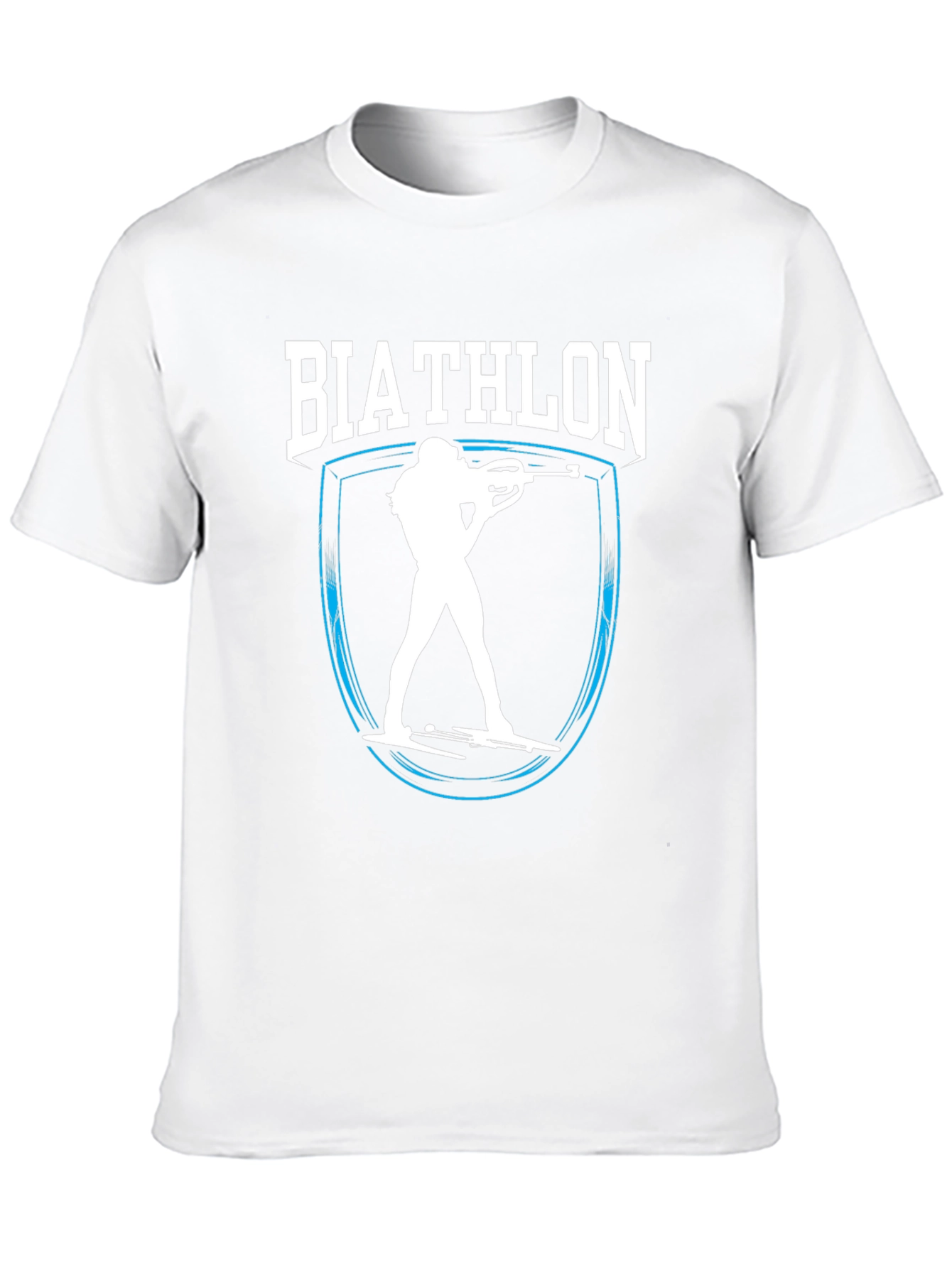 Camiseta Negra Biatlón Diseño Deportivo