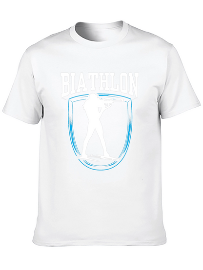 Camiseta Negra Biatlón Diseño Deportivo