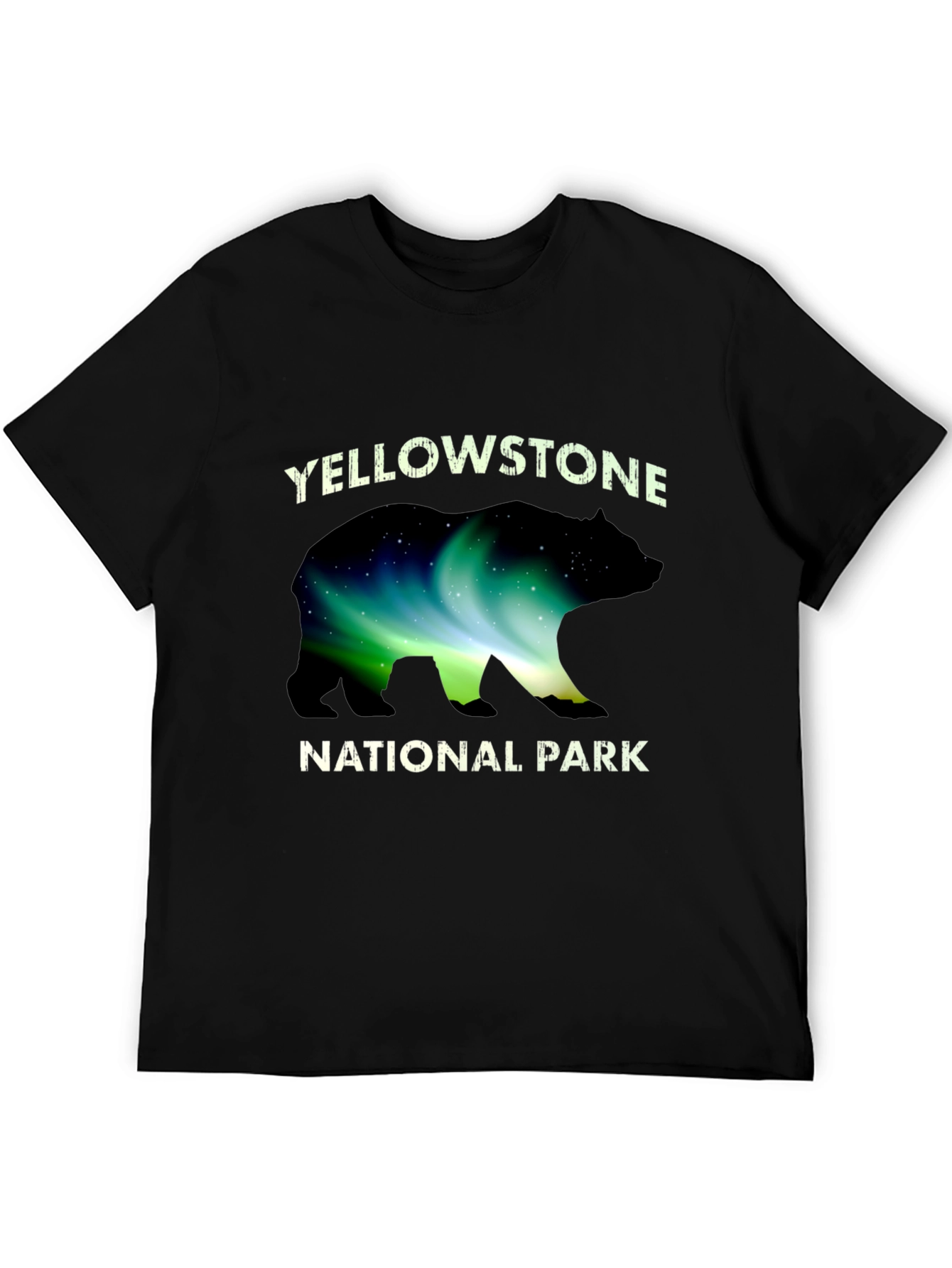 Camiseta Yellowstone National Park Oso Aurora Boreal