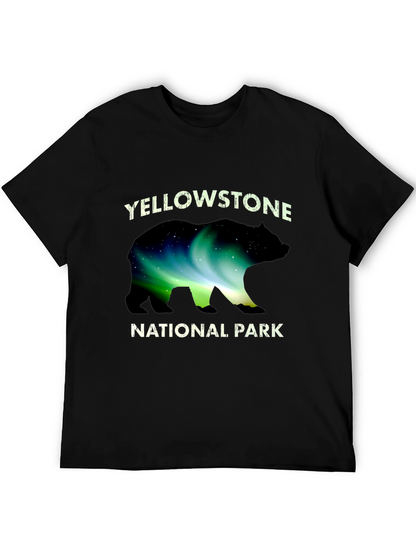 Camiseta Yellowstone National Park Oso Aurora Boreal